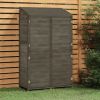 Garden Shed Anthracite 40.2"x20.5"x68.7" Solid Wood Fir