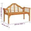 Patio Bench 49.2" Solid Wood Acacia