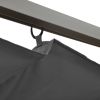 Pergola with Retractable Roof Anthracite 9.8'x9.8' Steel 0.6 oz/ftÂ²