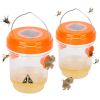 2Pcs Solar Powered Outdoor Wasp Trap Hanging Fly Catcher