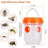 2Pcs Solar Powered Outdoor Wasp Trap Hanging Fly Catcher