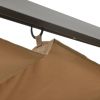 Pergola with Retractable Roof Taupe 9.8'x9.8' Steel 0.6 oz/ftÂ²