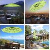 9Ft 3-Tiers 24LEDS Patio Umbrella Fruit Green