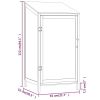Garden Shed Brown 21.7"x20.5"x44.1" Solid Wood Fir