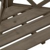 Corner Trellis Gray 19.6"x19.6"x57" Solid Fir Wood