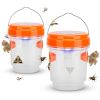 2Pcs Solar Powered Outdoor Wasp Trap Hanging Fly Catcher