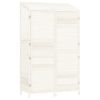 Garden Shed White 40.2"x20.5"x68.7" Solid Wood Fir