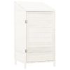Garden Shed White 21.7"x20.5"x44.1" Solid Wood Fir