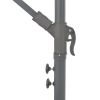 Cantilever Umbrella with LED Lights and Steel Pole 118.1" Anthracite