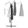 Cantilever Umbrella with LED Lights and Steel Pole 118.1" Anthracite