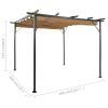 Pergola with Retractable Roof Taupe 9.8'x9.8' Steel 0.6 oz/ftÂ²