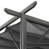 Pergola with Retractable Roof Anthracite 9.8'x9.8' Steel 0.6 oz/ftÂ²
