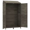 Garden Shed Anthracite 40.2"x20.5"x68.7" Solid Wood Fir