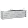 Garden Raised Bed 63"x15.7"x17.7" Galvanized Steel Silver