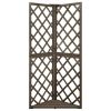 Corner Trellis Gray 19.6"x19.6"x57" Solid Fir Wood