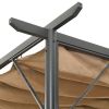 Pergola with Retractable Roof Taupe 9.8'x9.8' Steel 0.6 oz/ftÂ²